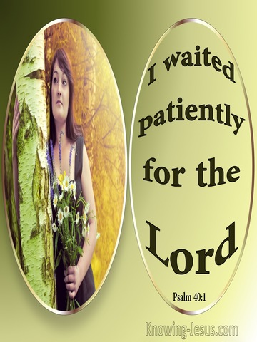 Psalm 40:1 Wait Patiently For The Lord (green)